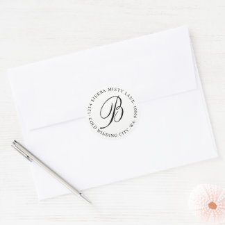 Sticker Rond Sceau d'enveloppe Mariage de l'adresse de retour M