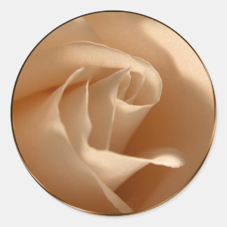 Sticker Rond Sceau d'enveloppe Mariage Rose crème