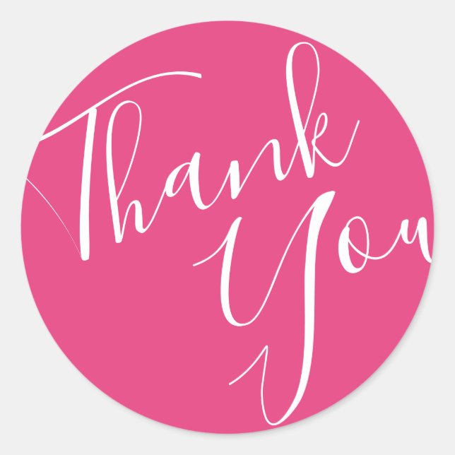 Sticker Rond Sceau d'enveloppe Mariage rose vif (Devant)