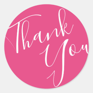 Sticker Rond Sceau d'enveloppe Mariage rose vif