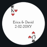 Sticker Rond Sceau d'enveloppe mariage Vegas<br><div class="desc">Design à thème Las Vegas.</div>