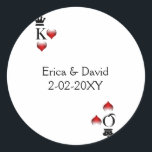 Sticker Rond Sceau d'enveloppe mariage Vegas<br><div class="desc">Design à thème Las Vegas.</div>