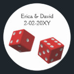 Sticker Rond Sceau d'enveloppe mariage Vegas<br><div class="desc">Design à thème Las Vegas.</div>