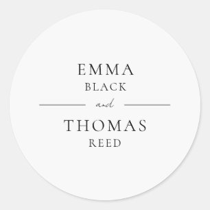 Sticker Rond Sceau d'enveloppe minimaliste moderne EMMA