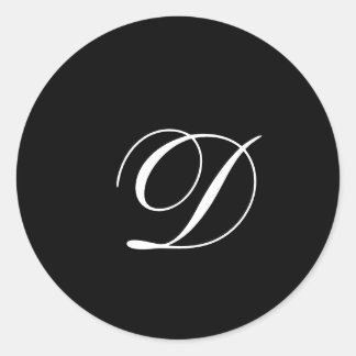 Sticker Rond Sceau d'enveloppe Monogram English Vivace Style