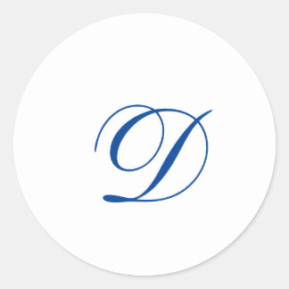 Sticker Rond Sceau d'enveloppe Monogram English Vivace Style