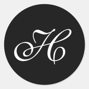 Sticker Rond Sceau d'enveloppe monographique