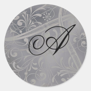 Sticker Rond Sceau d'enveloppe monographique