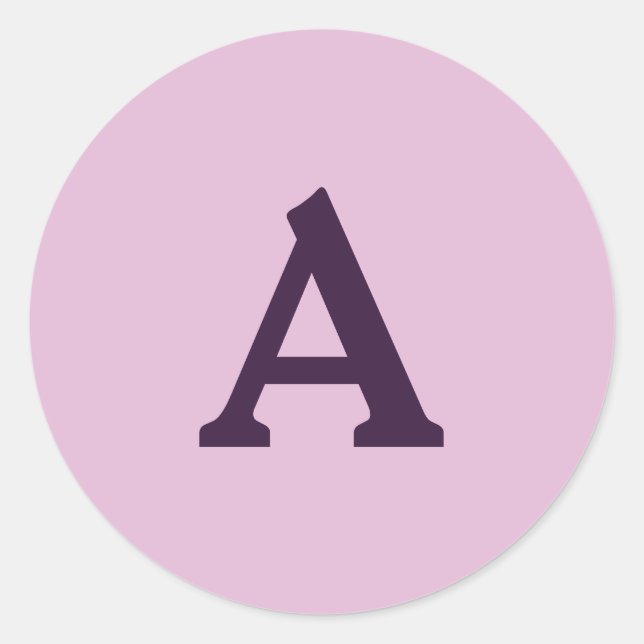 Sticker Rond Sceau d'enveloppe monographique personnalisée (Devant)