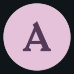 Sticker Rond Sceau d'enveloppe monographique personnalisée<br><div class="desc">Il s'agit de monogrammes magnifiquement imprimés personnalisés qui peuvent être customisés pour votre journée spéciale. Il est préférable pour les invitations de mariage,  les cartes RSVP et d'autres produits qui correspondent à ce design.</div>