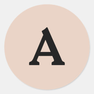 Sticker Rond Sceau d'enveloppe monographique personnalisée