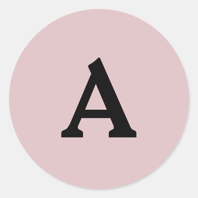 Sticker Rond Sceau d'enveloppe monographique personnalisée (Devant)