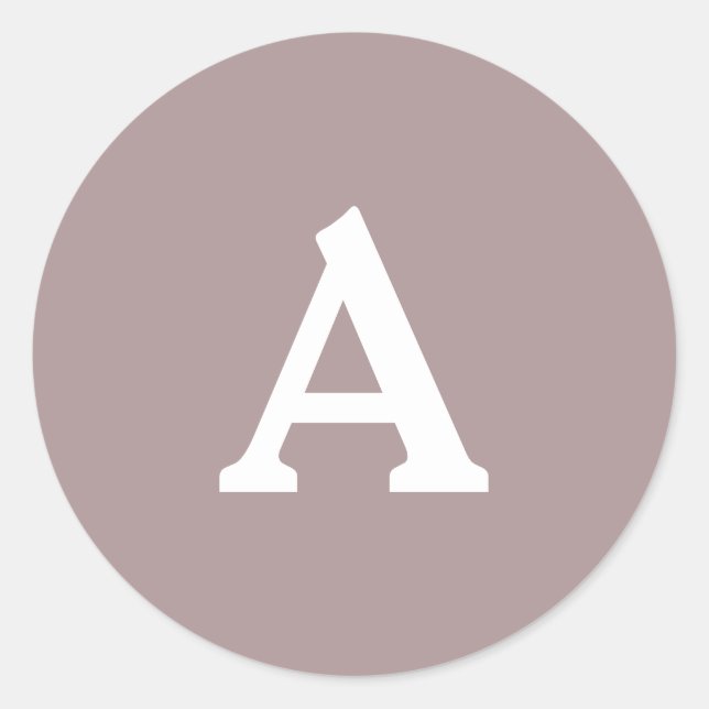 Sticker Rond Sceau d'enveloppe monographique personnalisée (Devant)