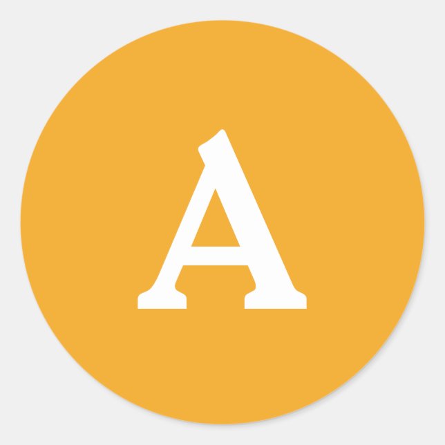 Sticker Rond Sceau d'enveloppe monographique personnalisée oran (Devant)