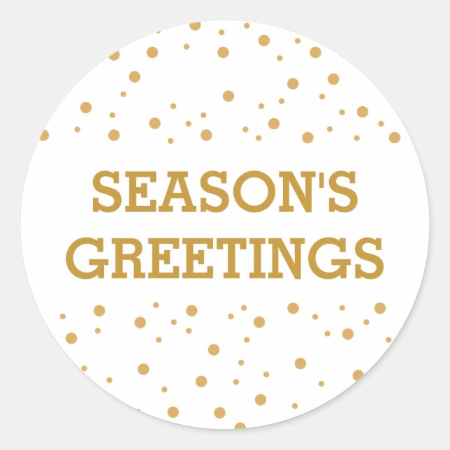 Sticker Rond Sceau d'enveloppe personnalisée en or simple moder (Devant)