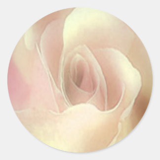 Sticker Rond Sceau d'enveloppe Rose d'or