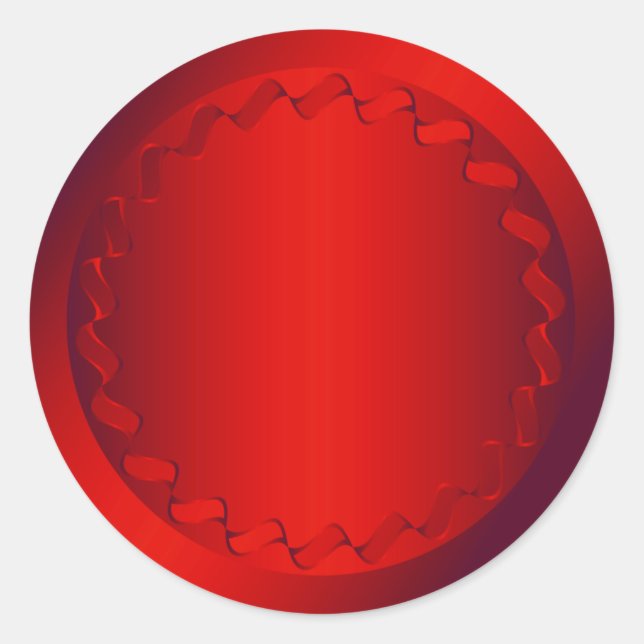 Sticker Rond Sceau d'enveloppe rouge (Devant)