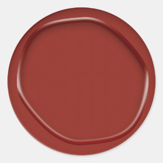 Sticker Rond Sceau d'enveloppe rouge à look cire
