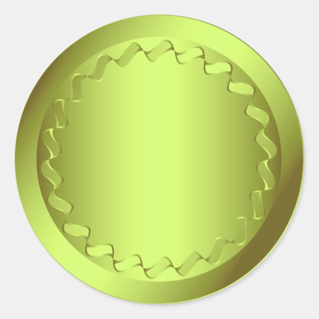 Sticker Rond Sceau d'enveloppe verte de chaux (Devant)