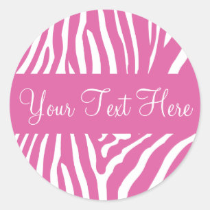 Sticker Rond Sceau d'enveloppe Zebra personnalisée