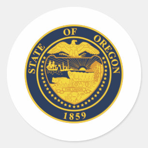 Sticker Rond Sceau d'État de l'Oregon