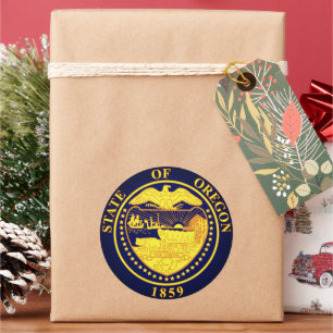 Sticker Rond Sceau d'État de l'Oregon