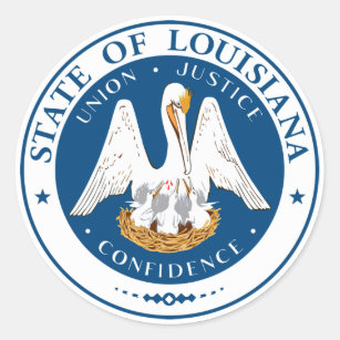 Sticker Rond Sceau d'État de Louisiane