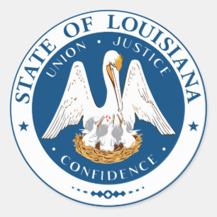 Sticker Rond Sceau d'État de Louisiane
