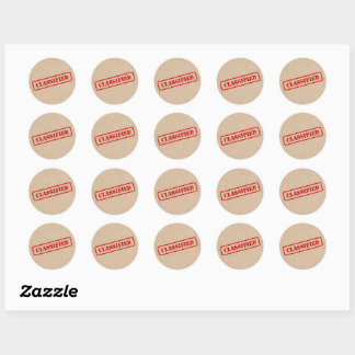 Sticker Rond Sceau d'événement classifié Retro Kraft