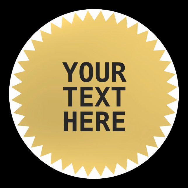 Sticker Rond Sceau d'or avec texte personnalisé (Créateur téléchargé)
