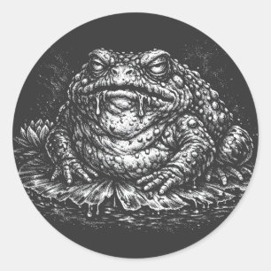 Sticker Rond Sceau du Crapaud Hanté par BurnsInHell