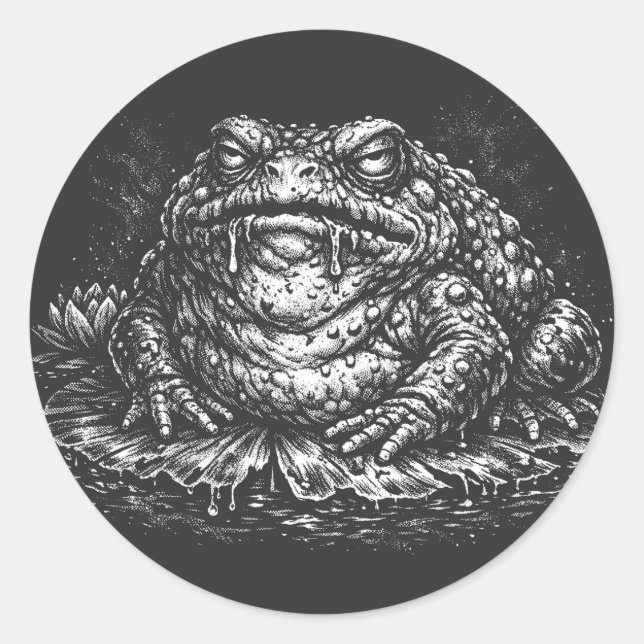 Sticker Rond Sceau du Crapaud Hanté par BurnsInHell (Devant)