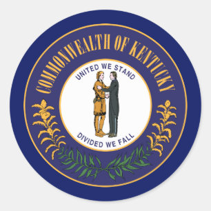 Sticker Rond Sceau du Kentuckian, Kentucky
