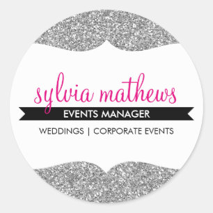 Sticker Rond SCEAU GLAMOREUX élégant parties scintillant brilla