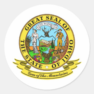 Sticker Rond Sceau Idaho