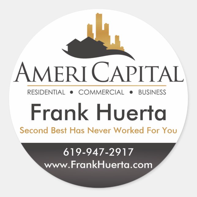 Sticker Rond Sceau immobilier sur mesure (Devant)