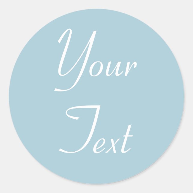 Sticker Rond Sceau Mariage bleu et blanc avec texte (Devant)
