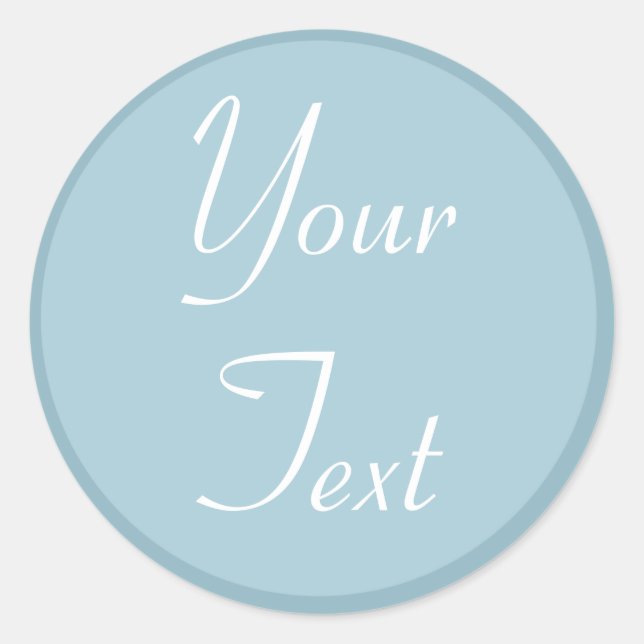 Sticker Rond Sceau Mariage bleu et blanc avec texte (Devant)