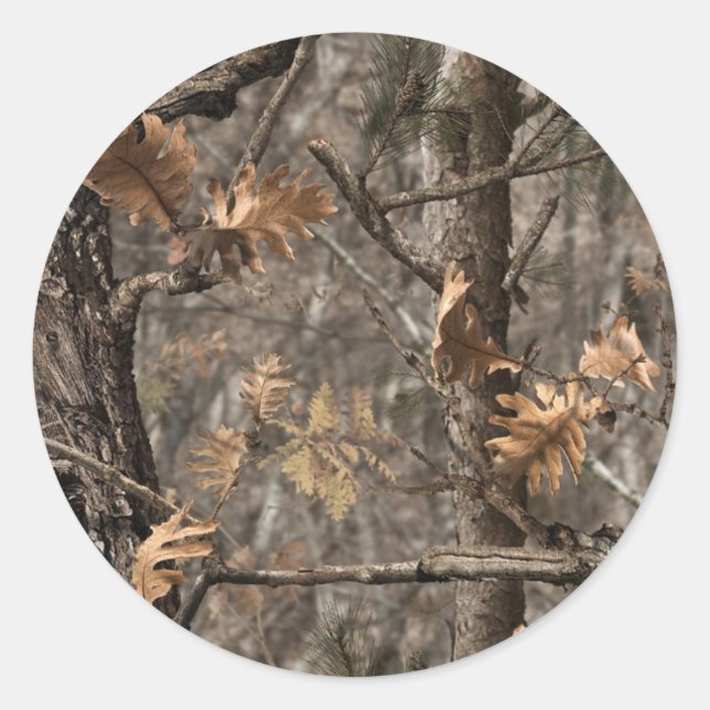 Sticker Rond Sceau Mariage Camo Chic du chasseur (Devant)