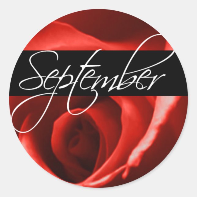 Sticker Rond Sceau Mariage Et Événement Septembre (Devant)