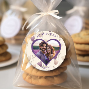 Sticker Rond Sceau Mariage personnalisé Modèle photo