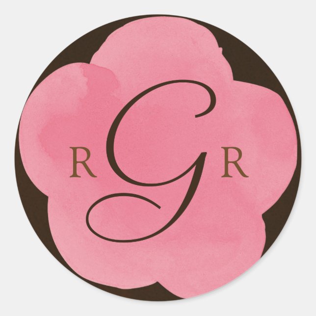 Sticker Rond Sceau Mariage Sakura / Cerisier (Devant)