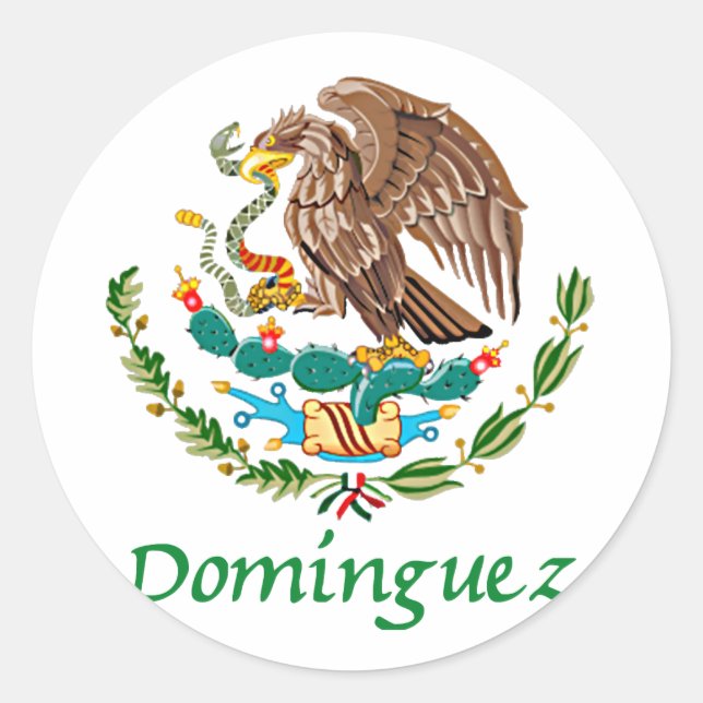 Sticker Rond Sceau national mexicain de Domínguez (Devant)