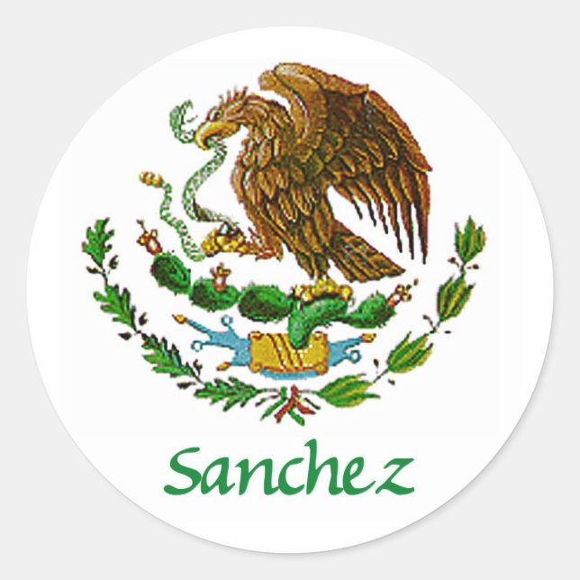 Sticker Rond Sceau national mexicain de Sanchez (Devant)