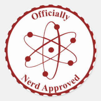 Sticker Rond Sceau nerd d'homologation