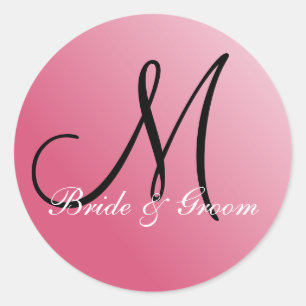 Sticker Rond Sceau personnalisable Monogram M