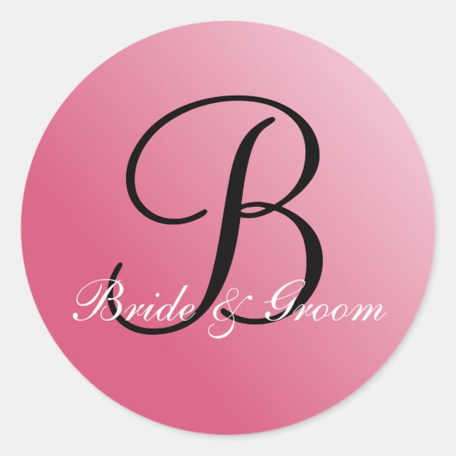 Sticker Rond Sceau personnalisable Monogramme B (Devant)