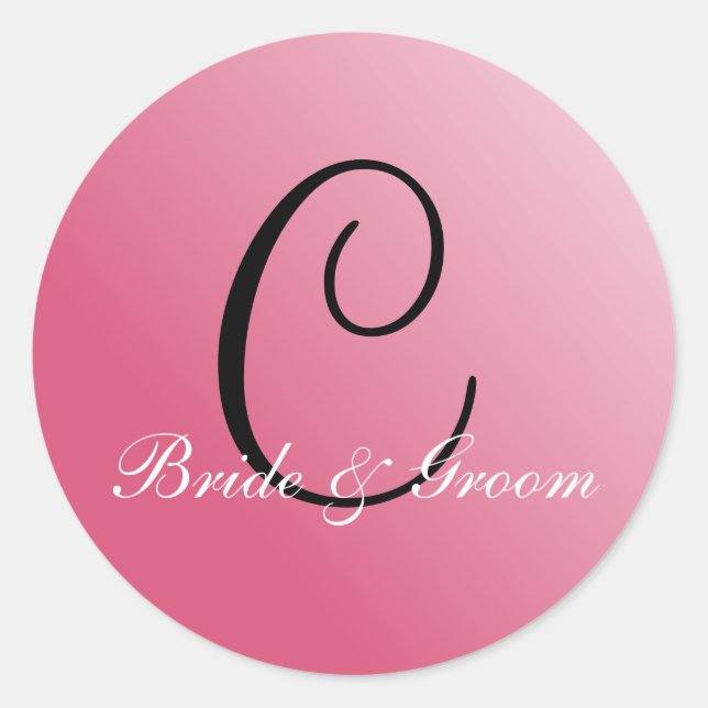 Sticker Rond Sceau personnalisable Monogramme C (Devant)