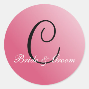 Sticker Rond Sceau personnalisable Monogramme C