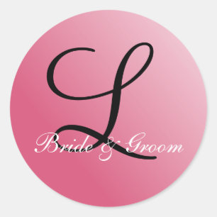 Sticker Rond Sceau personnalisable Monogramme L
